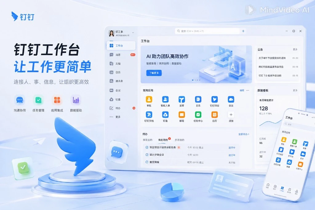 钉钉网页版在线工作台记录